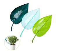 Thatyro 3 Pcs Leaf Plant Watering Funnel, Insert Leaf-Shaped plant water funnel, Indoor & Outdoor Flower Plant Watering Devices Leaf for Houseplant Irrigation Drip (3 Colors) (3)