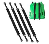 Thatyro 4 Pieces Metal Double Claw Trash Can Locks Strap, Adjustable Garbage Can Lid Lock, Universal Bungee Cord Trash Bin Lid Clamp Latch for Outdoor Animals Squirrels Raccoon Bear Proof (4)