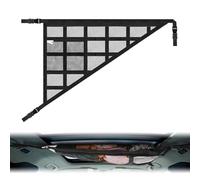 Thatyro Large Black Car Ceiling Cargo Net with Three Handles Mesh Truck Pocket, Double-Layer Roof Rack Cargo Net for Road Trip Organizers Camping Storage Car Living Essentials