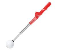 Thatyro Retractable Golf Swing Training Aid, Right-Handed Golf Swing Trainer, Golf Click Stick for Practice Correction Indoor Outdoor Hitting (Red)