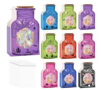 THAWAY 36 Pcs Halloween Treat Boxes Mini Paper Mason Jar Potion Bottle Candy Bags with 36 Plastic Bags with Zip DIY Candy Holder for School Classroom Gift Exchange Bulk Party Favors