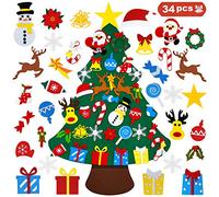 THAWAY DIY Felt Christmas Tree for Toddlers with 34 pcs Detachable Ornaments, Kids Door Wall Hanging Xmas Gifts Christmas Decorations