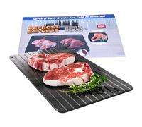 Thawing Plate Aluminum Alloy Quick Thawing Board Kitchen Tool for Freezing Quick Thawing Ingredients Such As Meat, Steak, Chicken and Fish-no Electricity, No Microwave (Black)