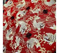 THAYLA 2-Pack 70x70cm Reusable Cotton Gift Wrapping Cloth - Blue Hot Stamping Dragon Fabric, Japanese Style Wrap Sheets for Eco-Friendly Gift Packaging (red lucky fish, 70 * 70/2pcs)