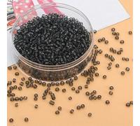 THAYLA 3000PCS 3MM Dark Purple Glass Seed Beads For Jewelry Making Pony Beads Rice Beads Mini Seed Beads For Bracelet Diy Craft Pearl Seed Beads
