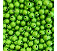 THAYLA 4-30 mm reflective beads, 3D illusion, wonder beads, embroidery, acrylic beads for jewellery making, 60/100/200/300/600 pcs, green