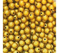 THAYLA 4-30 mm reflective beads, 3D illusion, wonder beads, embroidery, acrylic beads for jewellery making, 60/100/200/300/600 pcs, yellow