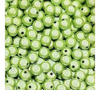 THAYLA 4-30 mm reflective beads, 3D illusion, wonder beads, embroidery, acrylic beads for jewellery making, 60/100/200/300/600 pcs, light green