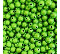 THAYLA 4-30 mm reflective beads, 3D illusion, wonder beads, embroidery, acrylic beads for jewellery making, 60/100/200/300/600 pcs, green