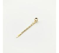 THAYLA 55 * 8MM 100pcs Gold Metal Hair Clips Tray Hair Barrettes Tray Hair Bobby Pins With Blank Tray Round Bezel Settings Trays for Hair Pin Diy