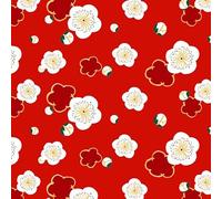THAYLA 70x70cm Pink Floral Fabric Gift Wrap, Reusable Cotton Wrapping Cloth for Eco-Friendly Gift Packaging, Japanese Style 1 or 2 Pieces (flower red, 70 * 70cm/1pc)