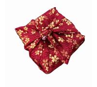 THAYLA Japanese Wrapping Cloth, 70-140CM Blue Floral Reusable Cotton Gift Wrap Sheet, Eco-Friendly Fabric for Gifts, Parties, and Special Occasions (light gray, 140x140cm)