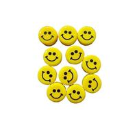 THAYLA Punk Yellow Smiley Porcelain Bead 20PCS 16 * 10MM Handmade Ceramic Beads Loose Spacer Beads for Jewelry Making Bracelet Craft Making