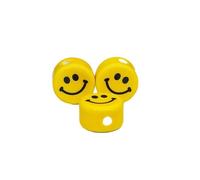 THAYLA Punk Yellow Smiley Porcelain Bead 20PCS 16 * 10MM Handmade Ceramic Beads Loose Spacer Beads for Jewelry Making Bracelet Craft Making