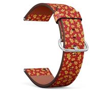 THAZEE 18mm Quick Release Leather Watch Band (Gingerbread Cookie Man) Replacement Leather Strap Bracelet for Women, Men
