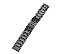 THBGTCNQ Ceramic Watch Strap Quick-release Stainless Steel Folding Buckle Replacement Wristband(Black,22mm)