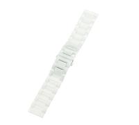 THBGTCNQ Ceramic Watch Strap Stainless Steel Folding Buckle Quick Release Universal Wristband(White,21mm)