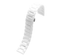 THBGTCNQ Ceramic Watch Strap Stainless Steel Folding Buckle Universal Quick-release Wrist Strap(White A,14mm)
