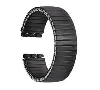 THBGTCNQ Elastic Watchband 17mm Stretch Expansion Stainless Steel Watch Strap Men Women(Black polished,17mm)