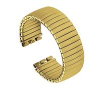 THBGTCNQ Elastic Watchband 17mm Stretch Expansion Stainless Steel Watch Strap Men Women(Gold matte,20mm)