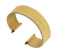 THBGTCNQ Elastic Watchband 18mm Stretch Expansion Stainless Steel Watch Strap Men Women(Gold,16mm)