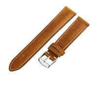THBGTCNQ Leather Leather Watch Strap Stainless Steel Buckle Quick Release Design Universal Band(Light brown,20mm)