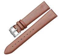 THBGTCNQ Leather Watch Strap Stainless Steel Buckle Comfortable Durable Universal Band(Brown,19mm)