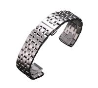 THBGTCNQ Metal Watch Strap, Stainless Steel Watch Band, Unisex, Easy To Adjust Replace With Curved Interface(Silver,20mm)