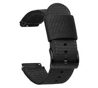 THBGTCNQ Nylon Canvas Strap 16mm 18mm Quick Release Men's Accessory Watch Strap for Quick Replacement Of Watch Accessories(Black-black,16mm)