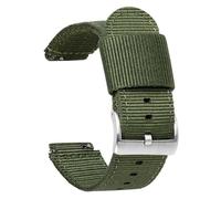 THBGTCNQ Nylon canvas strap, stainless steel buckle, quick-release design, unisex(Green(A),16mm)