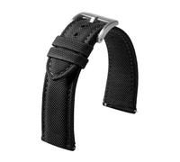 THBGTCNQ Nylon quick-release canvas strap with stainless steel buckle suitable for men and women(Black,22mm)