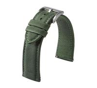 THBGTCNQ Nylon quick-release canvas strap with stainless steel buckle suitable for men and women(Green,22mm)