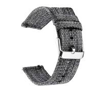THBGTCNQ Nylon quick-release canvas strap with stainless steel buckle suitable for men and women(Grey,22mm)
