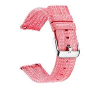 THBGTCNQ Nylon quick-release canvas strap with stainless steel buckle suitable for men and women(Pink,18mm)