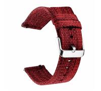 THBGTCNQ Nylon quick-release canvas strap with stainless steel buckle suitable for men and women(Red,20mm)
