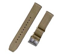 THBGTCNQ Nylon Quick-release Canvas Strap With Stainless Steel Buckle Suitable for Men Women(Khaki,22mm)