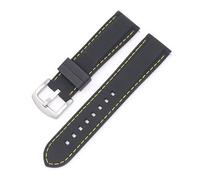 THBGTCNQ Rubber Watch Band Quick-Release 18mm 20mm 22mm Universal Silicone Strap(Black 7,22mm)
