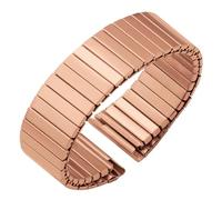 THBGTCNQ Stainless Steel Elastic Stretch Watch Band 22mm Universal Metal Watch Band for Smart Watch Quartz Watch Men Women Bracelet Accessories(Rose Gold,22MM_L)