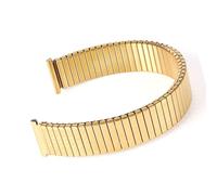 THBGTCNQ Stainless Steel Metal Elastic Strap 12mm 14mm 16mm 18mm 20mm Stretchable Expandable Wristband Unisex Replacement Bracelet(Gold,20mm)
