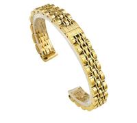 THBGTCNQ Stainless Steel Metal Watch Band Women's Universal Replacement Wristband(Gold_14mm)