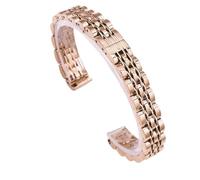 THBGTCNQ Stainless Steel Metal Watch Band Women's Universal Replacement Wristband(Rose Gold_15mm)