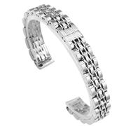 THBGTCNQ Stainless Steel Metal Watch Band Women's Universal Replacement Wristband(Silver_15mm)
