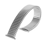 THBGTCNQ Stainless Steel Stretch Watch Strap 12mm 14mm 16mm 18mm 20mm Universal Wristband Metal Retractable Watch Strap for Men And Women(Silver,14mm)