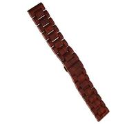 THBGTCNQ Watch Band Wooden Watch Strap with Quick-Release Stainless Steel Folding Clasp, Unisex(Red,22mm)