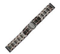 THBGTCNQ Watch Strap Ceramic Quick-Release Watch Band Stainless Steel Folding Clasp Unisex(Black Rose Gold,19mm)