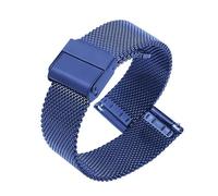THBGTCNQ Watch Strap Stainless Steel Mesh Metal Quick-Release Woven Wristband Universal Replacement Bracelet(Blue,21mm)