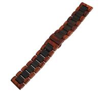 THBGTCNQ Wooden Watch Band Stainless Steel Folding Buckle Quick Release Universal Replacement Wristband(B,22mm)