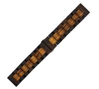 THBGTCNQ Wooden Watch Band Stainless Steel Folding Buckle Quick Release Universal Replacement Wristband(A,23mm)