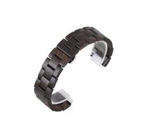 THBGTCNQ Wooden Watch Strap 20mm 22mm Replacement Quick Release Wristband Bracelet Bracelet Men Women Belt for Smart Watch Quartz Watch(Black,20mm)