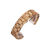 THBGTCNQ Wooden Watch Strap 20mm 22mm Replacement Quick Release Wristband Bracelet Bracelet Men Women Belt for Smart Watch Quartz Watch(Brown,20mm)